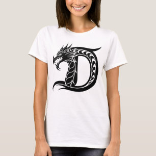 Drache gestalteter Buchstabe D, Drachenalphabet, M T-Shirt