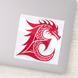 Drache gestalteter Buchstabe E, Drachenalphabet, M Aufkleber