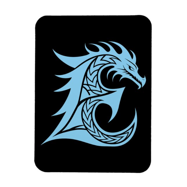 Drache gestalteter Buchstabe E, Drachenalphabet, M Magnet (Vertikal)