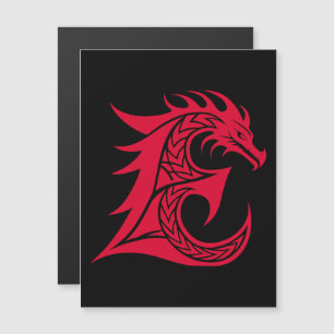 Drache gestalteter Buchstabe E, Drachenalphabet, M Magneteinladung