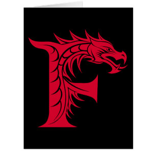 Drache gestalteter Buchstabe F, Drachenalphabet, M