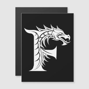 Drache gestalteter Buchstabe F, Drachenalphabet, M Magneteinladung