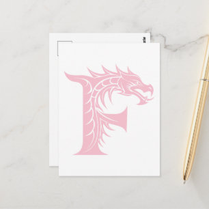 Drache gestalteter Buchstabe F, Drachenalphabet, M Postkarte