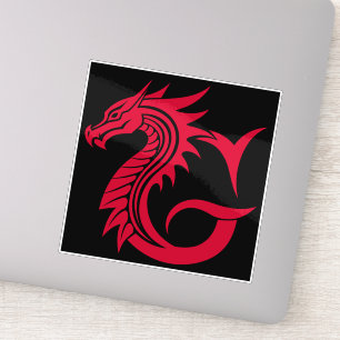 Drache gestalteter Buchstabe G, Drachenalphabet, M Aufkleber