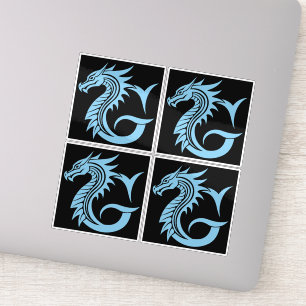 Drache gestalteter Buchstabe G, Drachenalphabet, M Aufkleber
