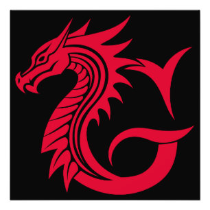 Drache gestalteter Buchstabe G, Drachenalphabet, M Fotodruck