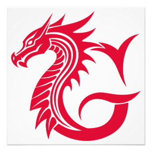 Drache gestalteter Buchstabe G, Drachenalphabet, M Fotodruck
