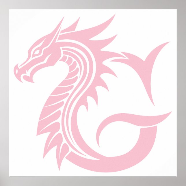 Drache gestalteter Buchstabe G, Drachenalphabet, M Poster (Vorne)