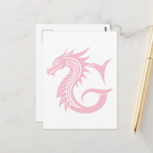 Drache gestalteter Buchstabe G, Drachenalphabet, M Postkarte