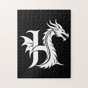Drache gestalteter Buchstabe H, Drachenalphabet, M