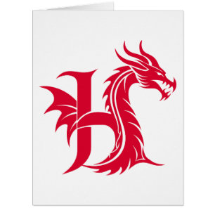 Drache gestalteter Buchstabe H, Drachenalphabet, M
