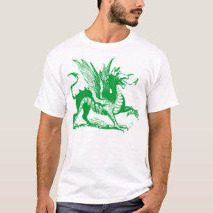 Drache Gravur - Gras Grün T-Shirt