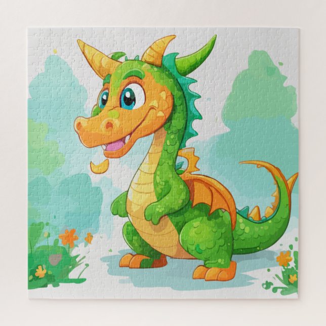 Drache grüne Kunstwerke (Vertikal)