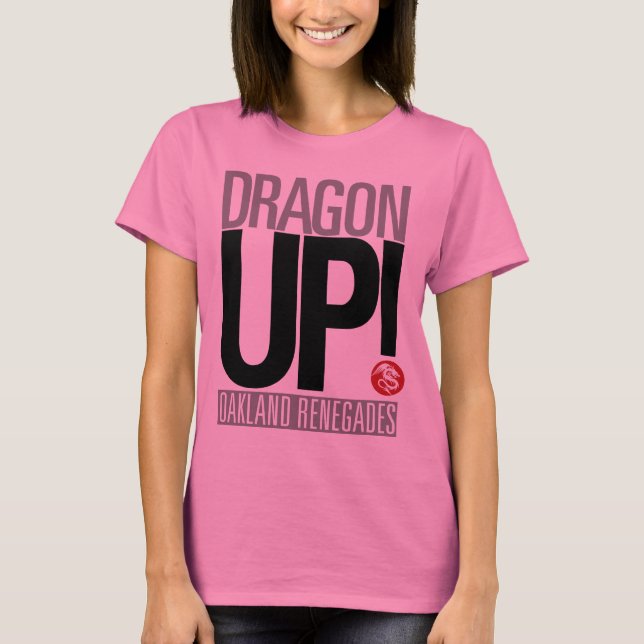 Drache herauf lange Hülse T der Damen T-Shirt (Vorderseite)
