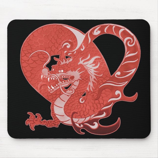 Drache Herz Mauspad (Vorne)