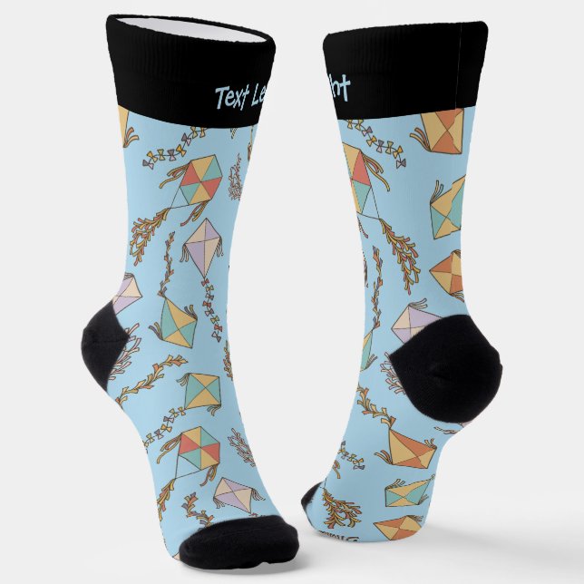 Drache Icons Muster Socken (Gewinkelt)