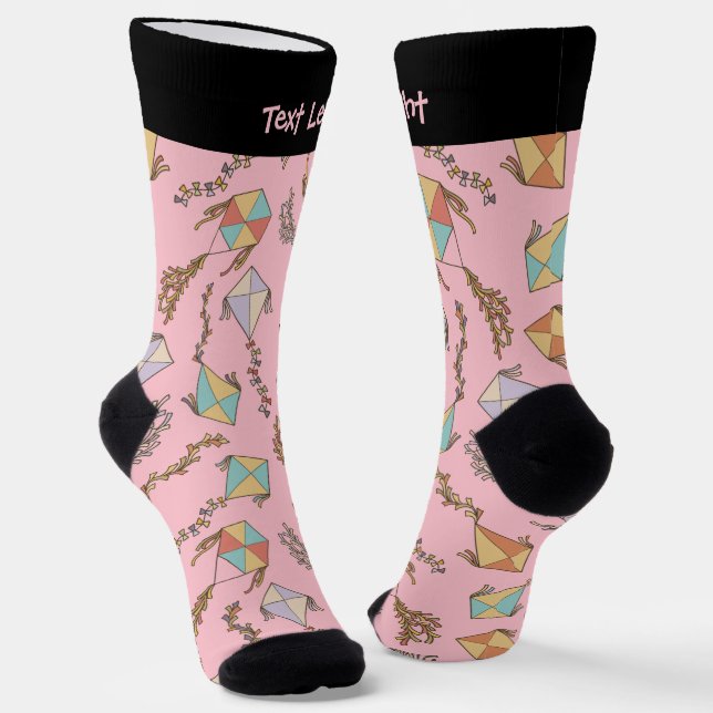 Drache Icons Muster Socken (Gewinkelt)