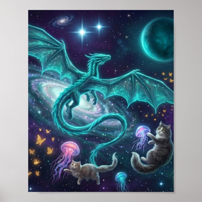 Drache im Flug Poster (Vorne)