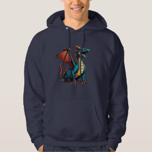 Drache im Graffiti-Stil - Witziger Karikaturischer Hoodie
