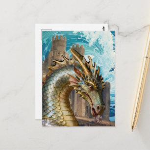 Drache im Schloss Postkarte
