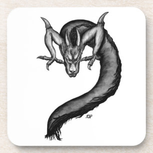 Drache im Tattoo-Stil Getränkeuntersetzer