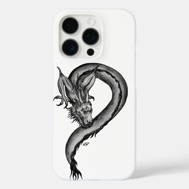 Drache im Tattoo-Stil iPhone 16 Pro Hülle (Rückseite)