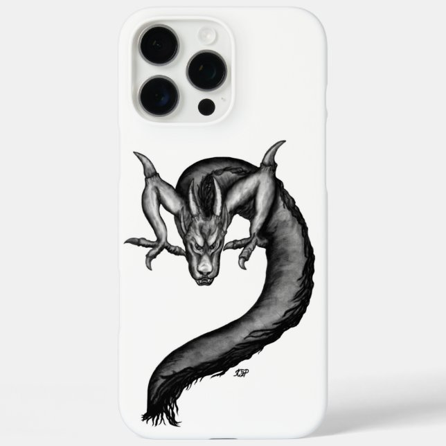Drache im Tattoo-Stil iPhone 16 Pro Max Hülle (Rückseite)