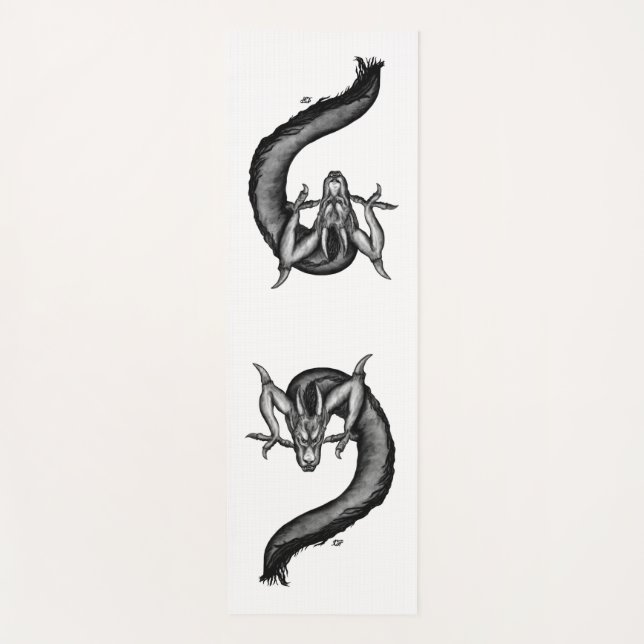 Drache im Tattoo-Stil Yogamatte (Vorderseite)