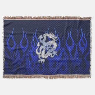 Drache in Chrome wie blaue Karbon-Faser-Stile Decke