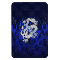 Drache in Chrome wie blaue Karbon-Faser-Stile
