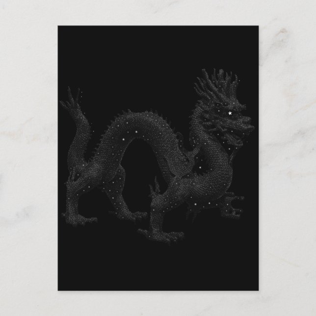 Drache in den Sternen Postkarte (Vorderseite)