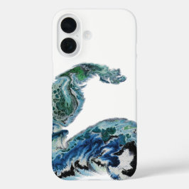 Drache in den Wellen – Abstrakte Ozeanenergie iPhone 16 Hülle