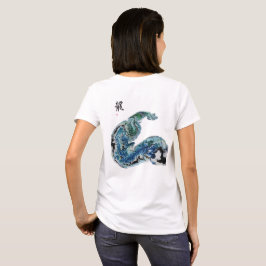 Drache in den Wellen – Abstrakte Ozeanenergie T-Shirt