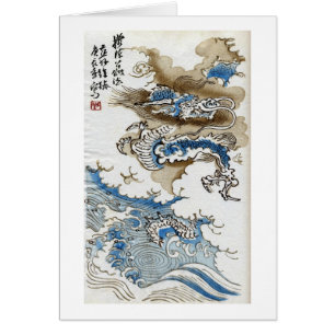 Drache in den Wolken Japanische Kunst