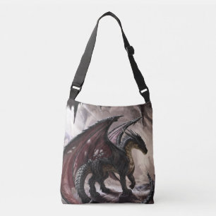 Drache in der Höhle Tragetaschen Mit Langen Trägern