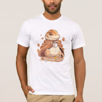 Drache in einem unbedachten Shirt, Bartete Drache