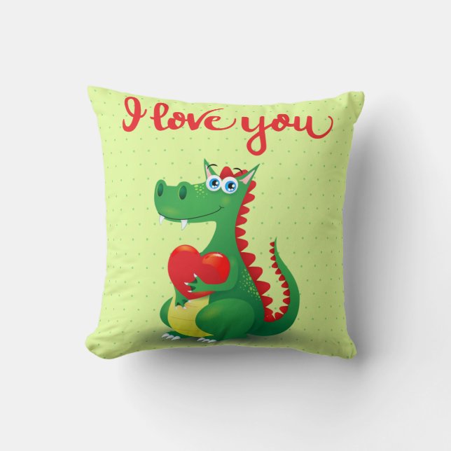 Drache in Liebe Kissen (Vorderseite)
