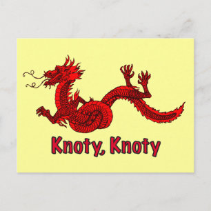 Drache in Rot Postkarte