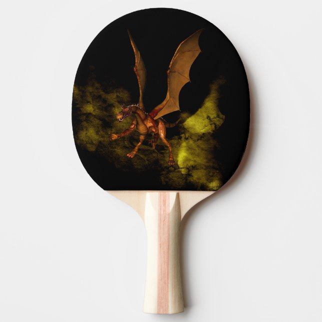 Drache in seiner Lüfte Tischtennis Schläger (Vorderseite)