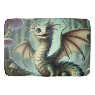 Drache Jabberwocky Niedlich Fantasy Kreatur Kunst Badematte
