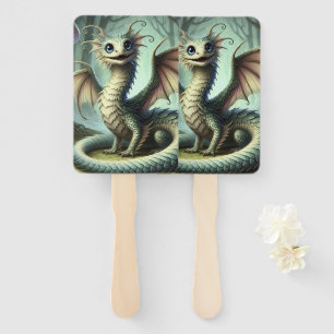 Drache Jabberwocky Niedlich Fantasy Kreatur Kunst Fächer