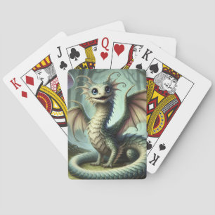 Drache Jabberwocky Niedlich Fantasy Kreatur Kunst Spielkarten