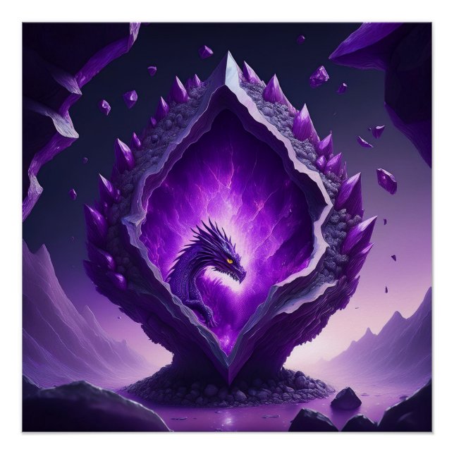 Drache kommt aus Split in Raumschiff er stürzte ab Poster (Vorderseite)