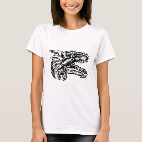 Drache-Kopf-Entwurf T-Shirt