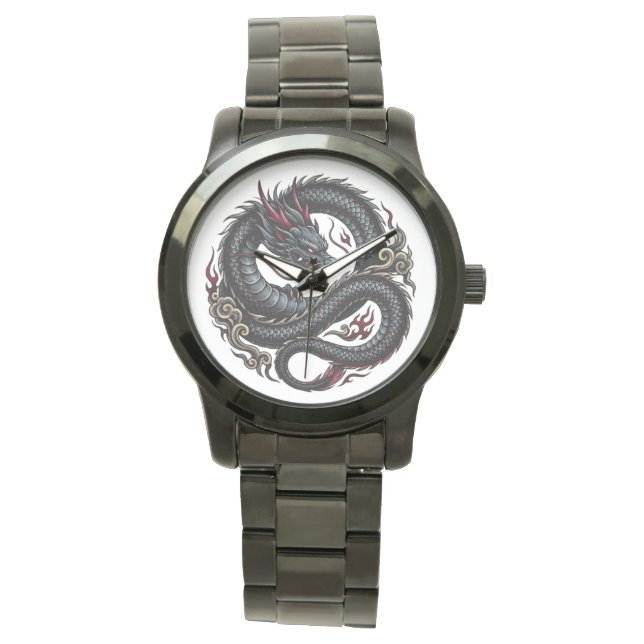 Drache Kreis Uhr 🔥 (Vorderseite)