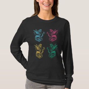 Drache Kunst Grafik Retro Vintage T-Shirt