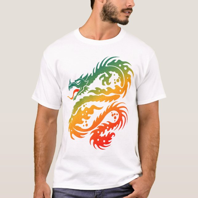 Drache-Kunst T-Shirt (Vorderseite)