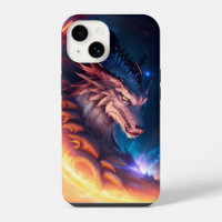 Drache Landschaft Feuer Nacht