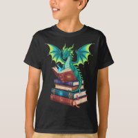 Drache liest Bücher Fantasy-Liebhaber Fabelwesen