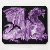 Drache lila Vorlagenmousepad